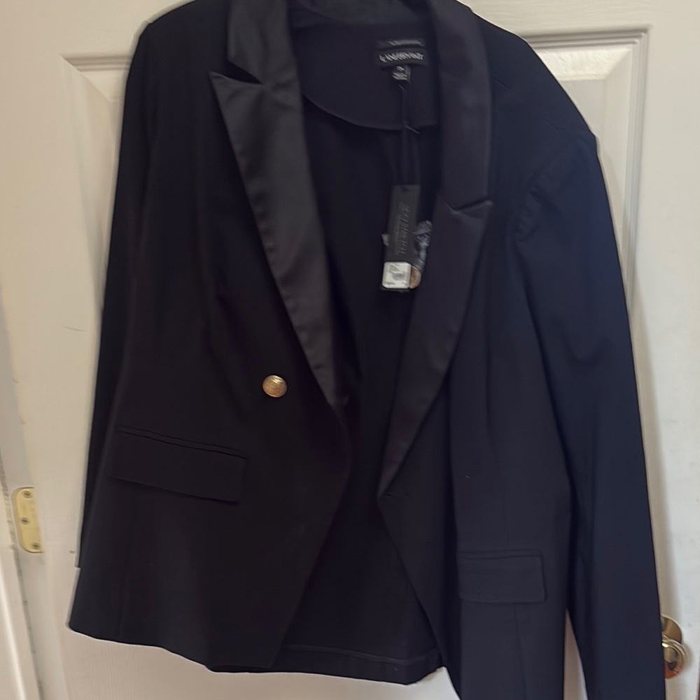 Lane Bryant Black Blazer with Gold Accent